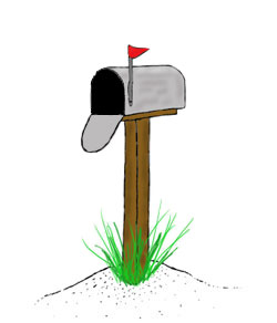 [ Oz Small House Mailbox Open ]